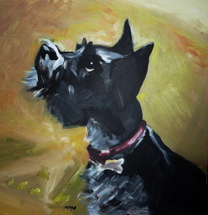 "Please?" - Mixed media on canvas. 30 x 30"