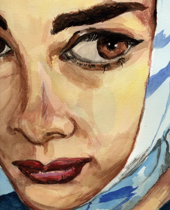 "Blue" - Watercolor on paper. 11 x 17"