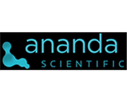 Ananda Scientific logo with a stylized molecule icon and the text 'ananda SCIENTIFIC' in blue on a black background.