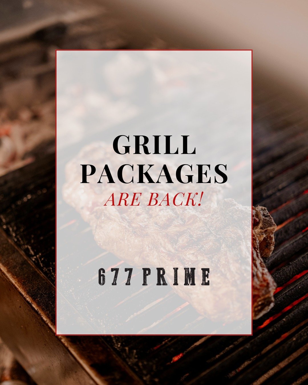677 Grill Packages were so good, we had to bring them back for the summer. 🔥🥩

Embrace your inner pit master with three packages to choose from. We're talking the best cuts, asparagus, baked potatoes, and everything you need for an unforgettable 67
