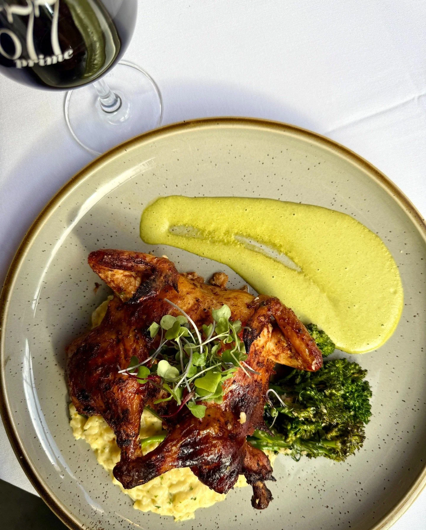 Albany&rsquo;s premier steakhouse. But steak isn&rsquo;t the only thing we do best.

New from the Fall Menu: Peruvian Cornish Game Hen | aji verde, roasted sweet corn risotto, garlicky broccolini, lime.