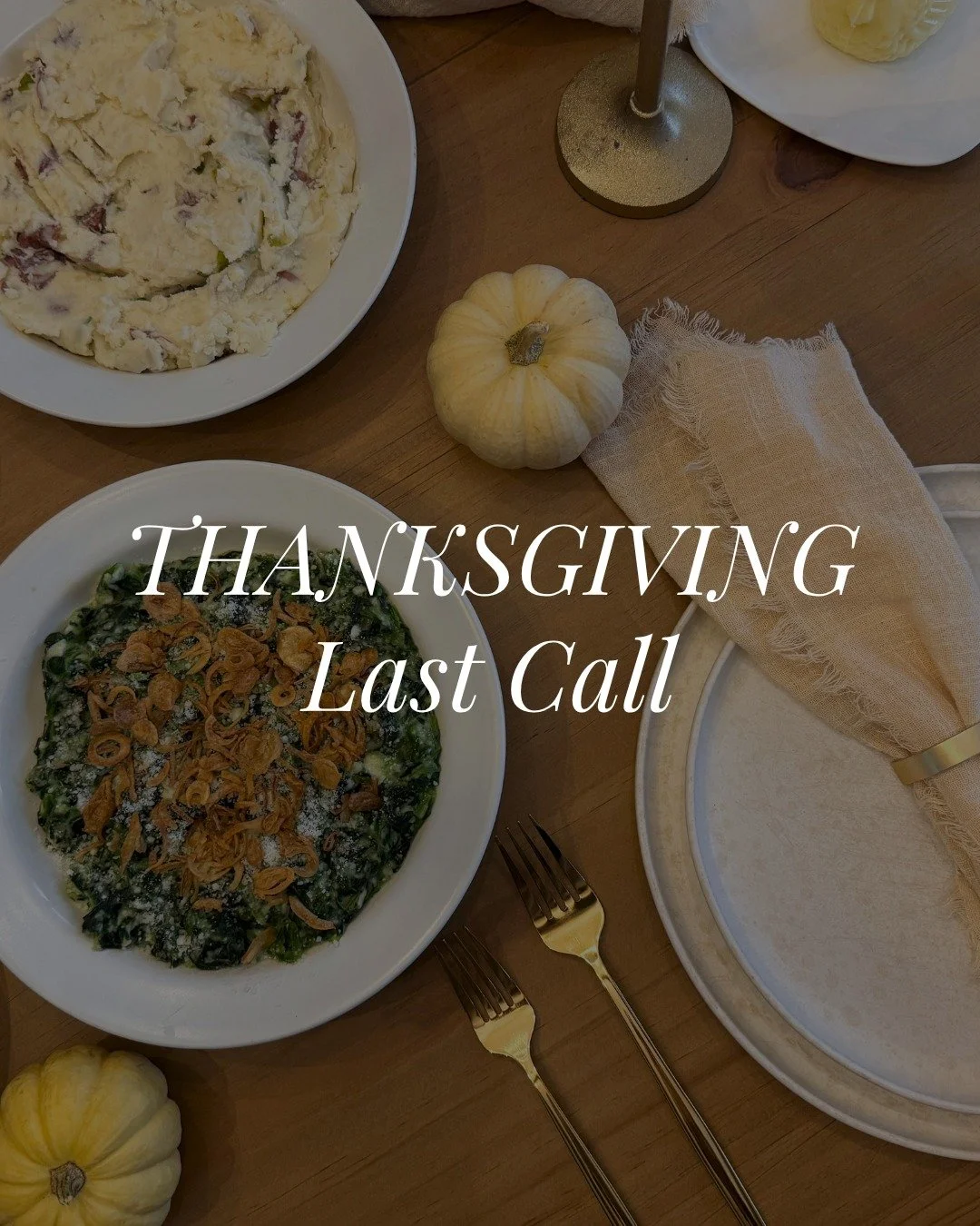 Don&rsquo;t miss out! Today is the last day to order your Thanksgiving package! Skip the stress, keep the flavor, and celebrate a delicious holiday meal. Order today by 5 PM, and let us do the cooking!