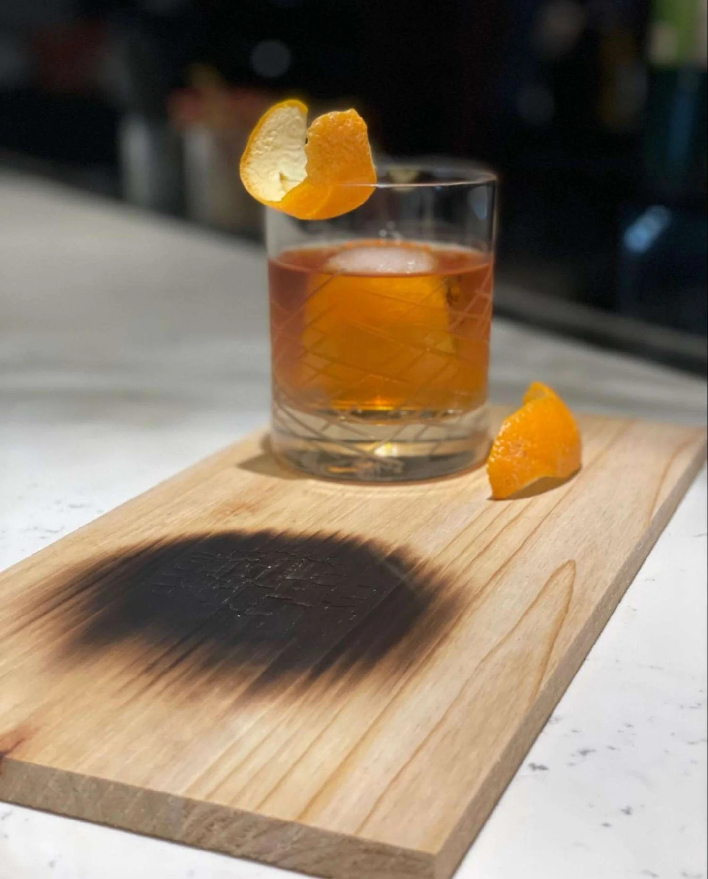 The finishing touch you&rsquo;ll want to try.

Meet the Bourbon Campfire | Bourbon, Amaro, Carpano Antica Formula, Vermouth, Aromatic Bitters, Smoked Cedar