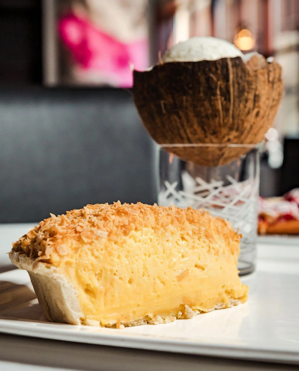 Save room. You&rsquo;ll want to.

Coconut Creme Pie | our signature coconut custard, buttery pastry crust, toasted coconut flakes, coconut gelato