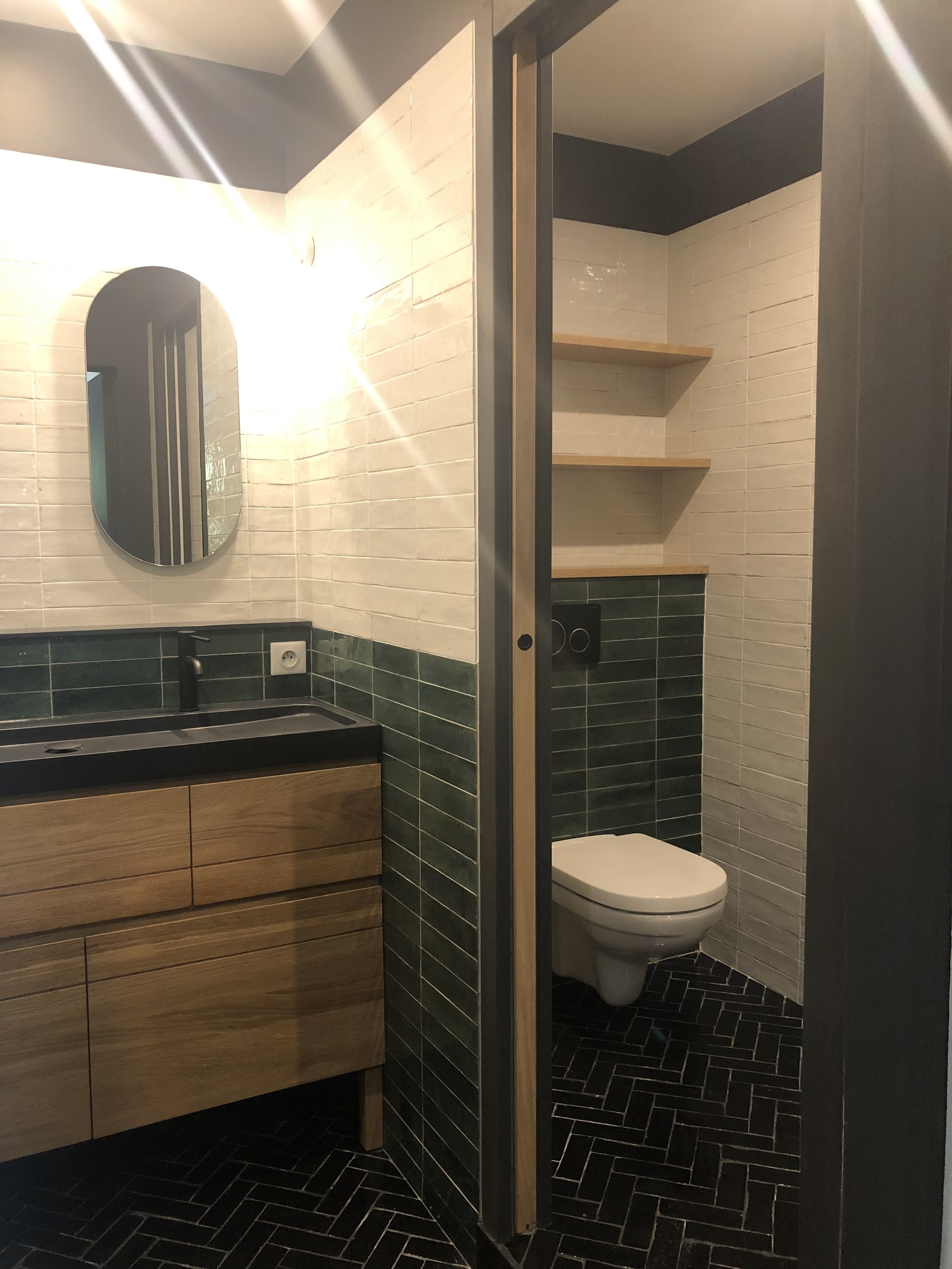 Salle de bain suite parentale rénovation Paris 16