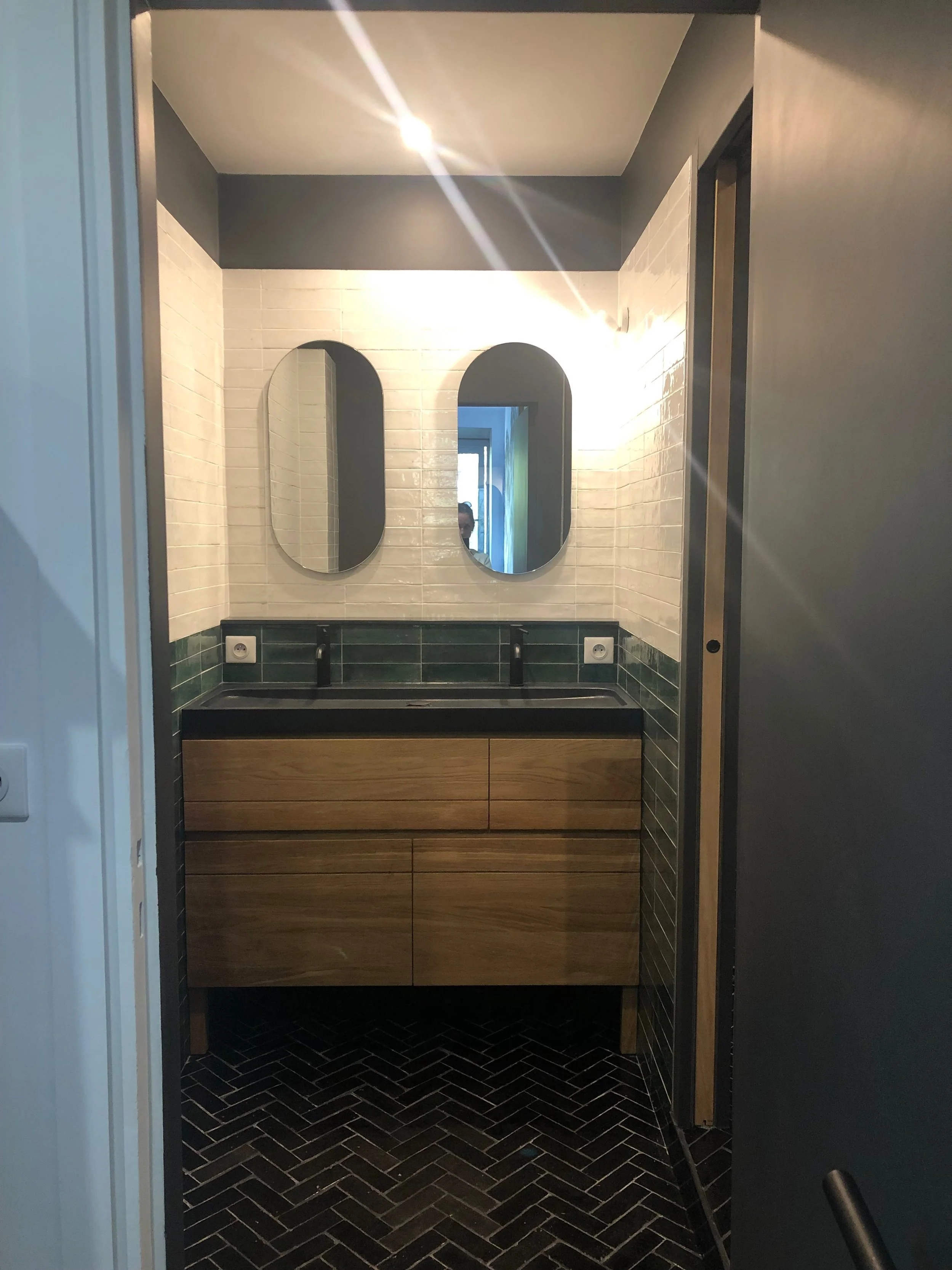 Salle de bain suite parentale rénovation Paris 16