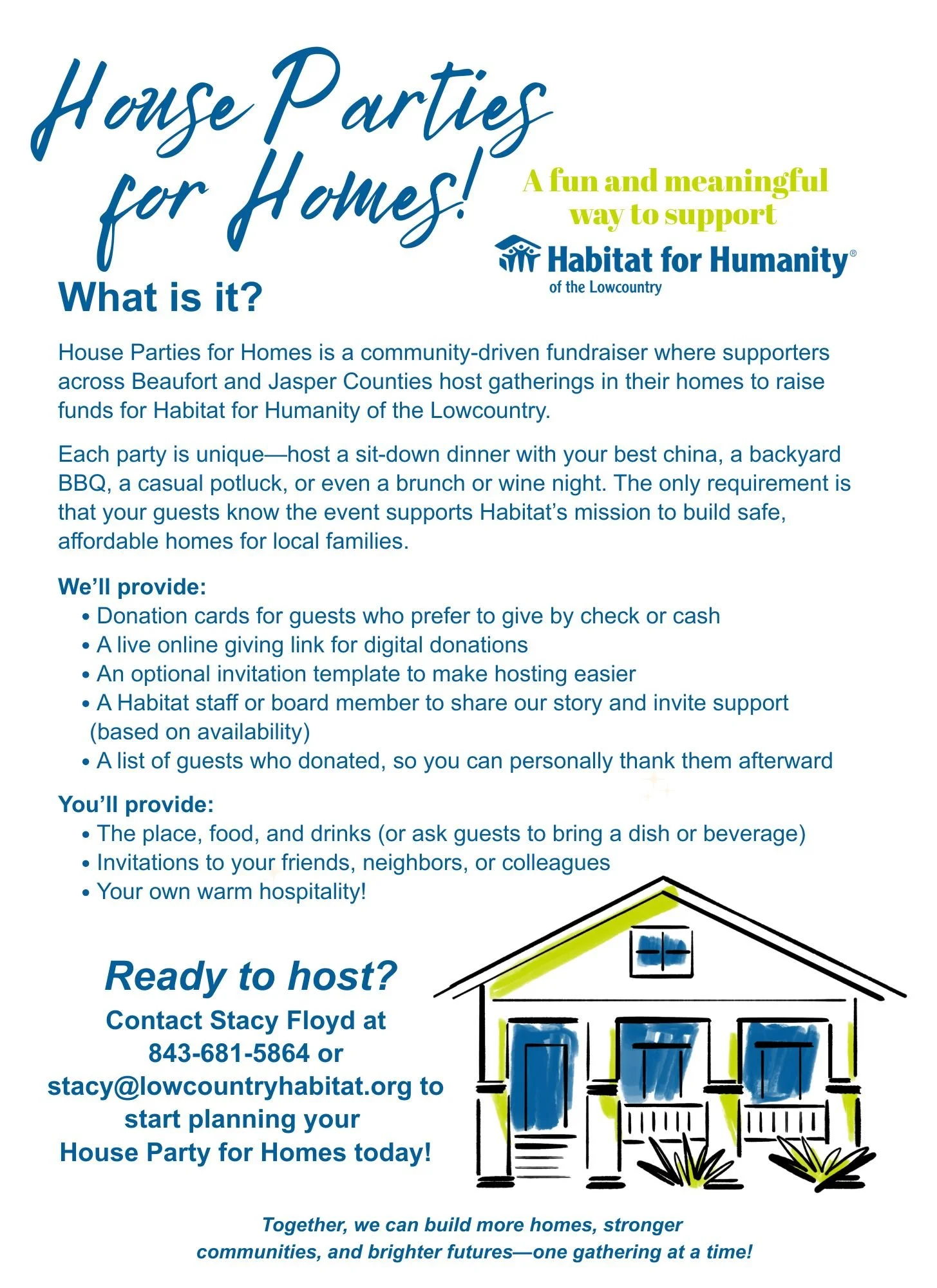House Parties for Homes — HFH Lowcountry