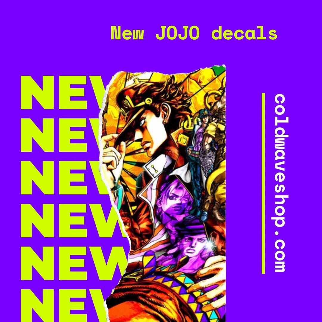 SURPRISE NEW JOJO DROP!!! 
BOTH ON THE SITE AND ON OUR ETSY SHOP! 
Swipe left to view the NEW NEW JoJo stuff 😎 
.
.
.
.
.
.
.
.
.
.
.
.
.
.
.
.
.
.
.
.
.
.
.
.

#graphicdesign #graphicdesigner #stickers #stickershop #etsy #anime #animestyle #animelo