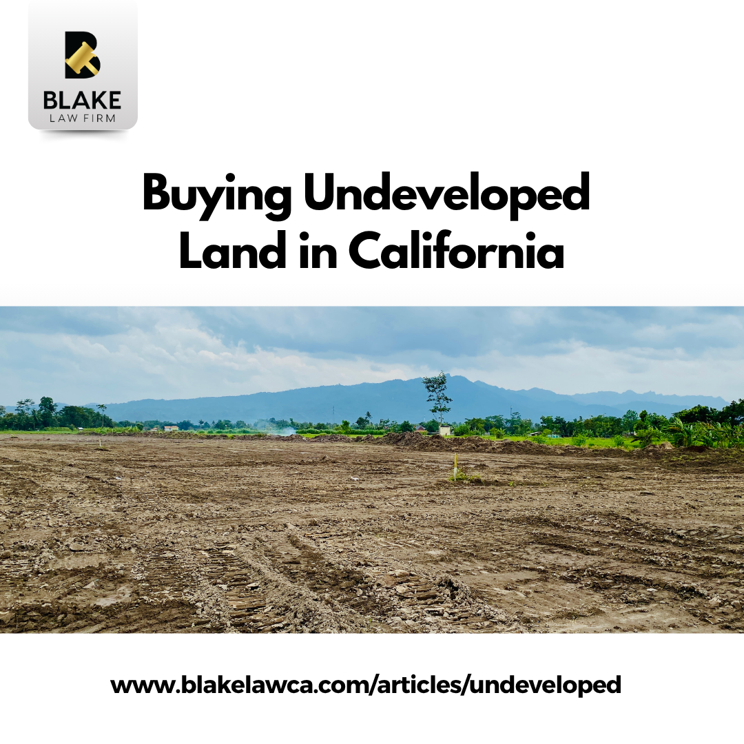buying undeveloped land in california