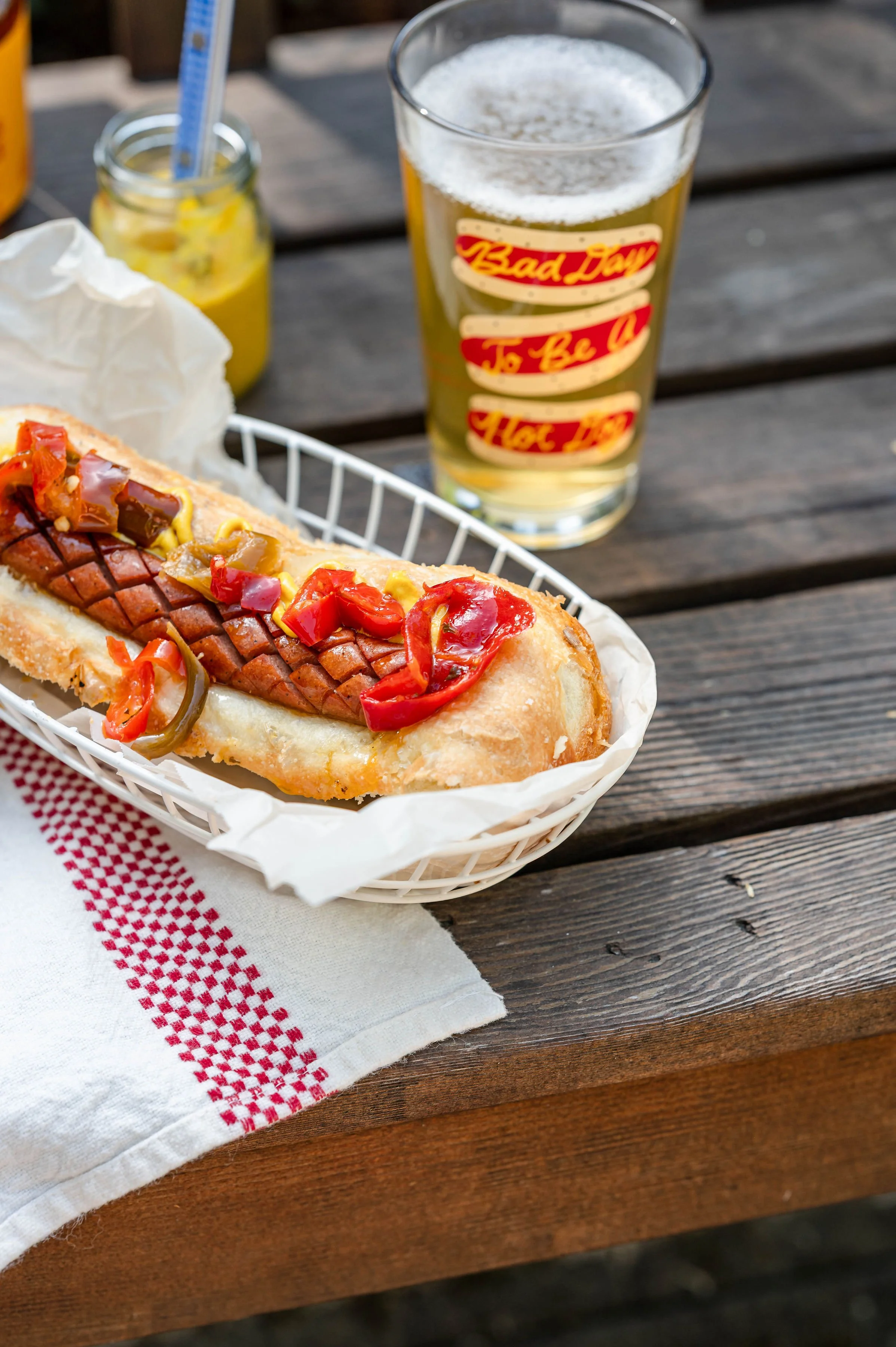 Hot dog focaccia