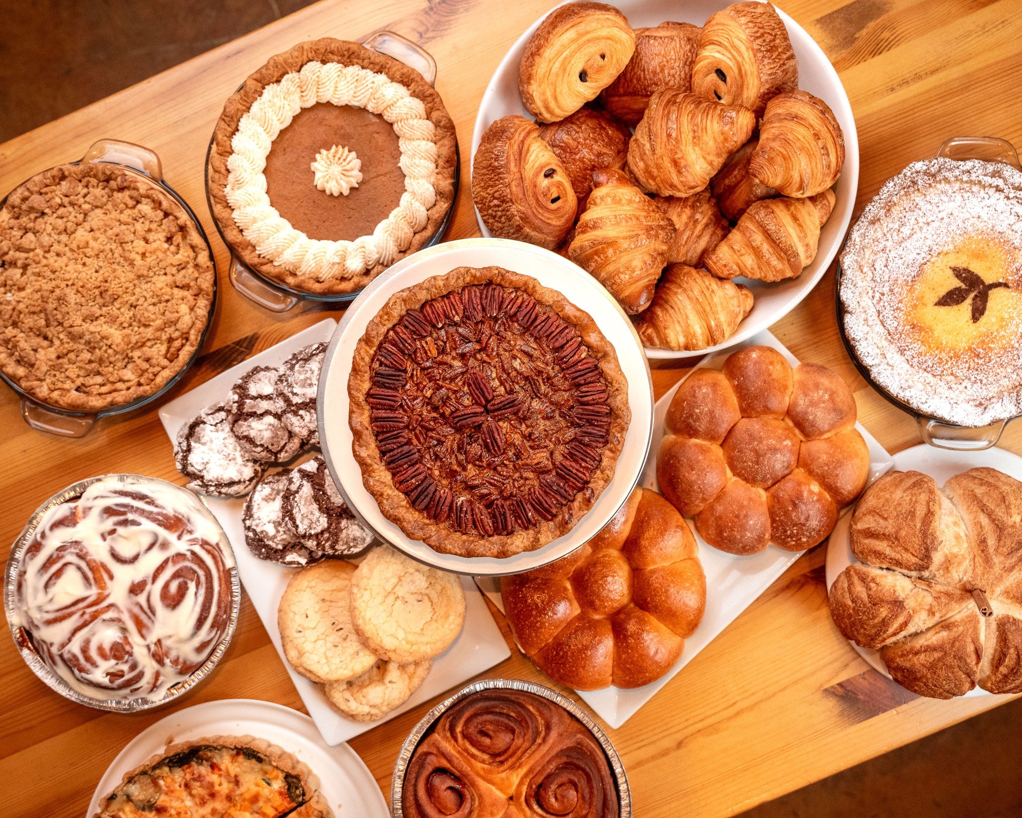 Thanksgiving Pre-Orders End @ 5PM TODAY! Make sure to get your orders in while you still can.

Let us take care of the baking this Thanksgiving! Pre-order all of your favorite breads, pies, pastries, and more on our website for the perfect Thanksgivi
