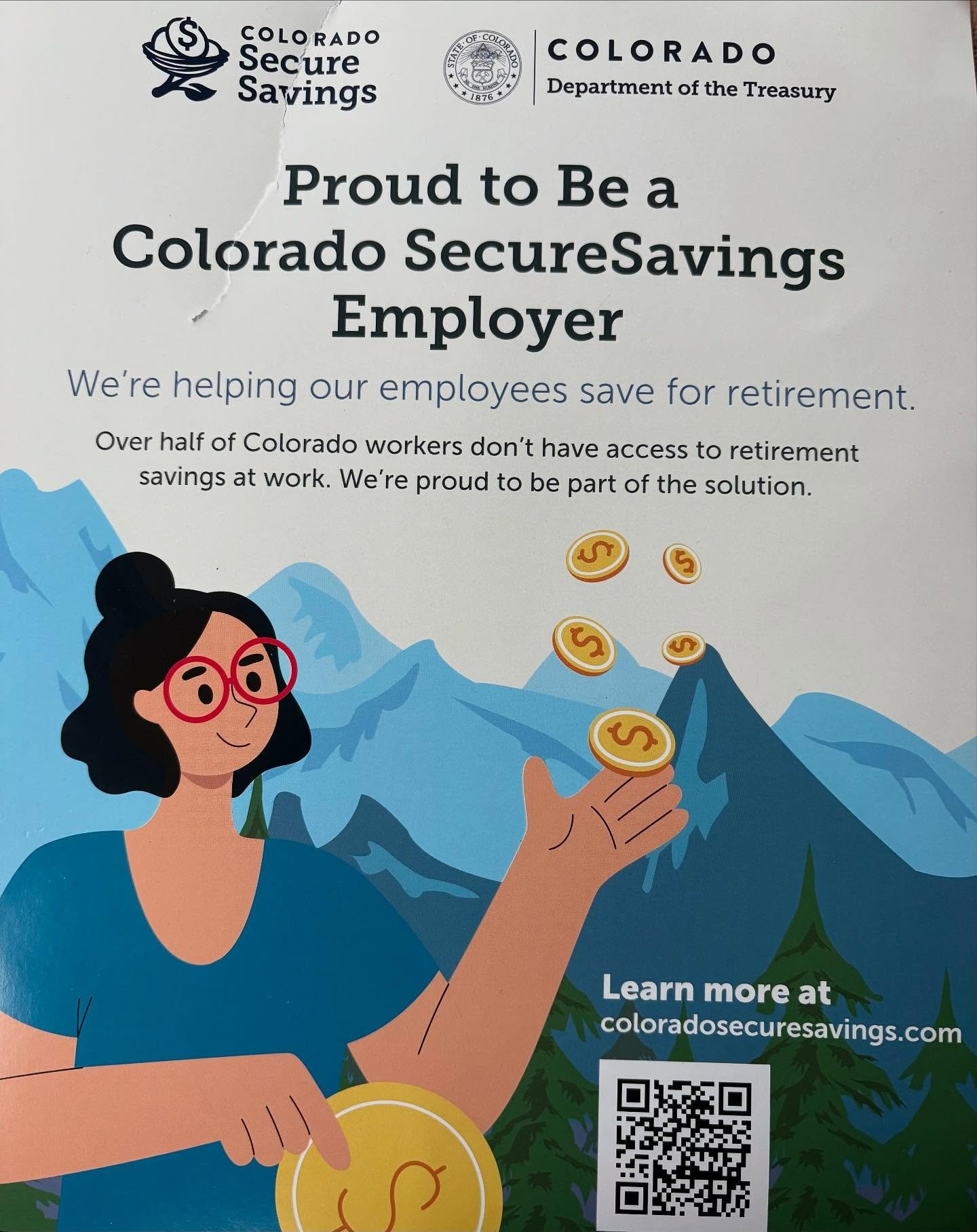 The state of Colorado does make it very expensive to run a small business, especially in an industry where the margins are small, but I am proud to offer our employees retirement savings plans.