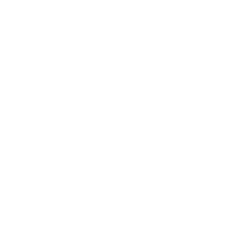 A line drawing of a plant with two flowering buds and several leaves on a black background.