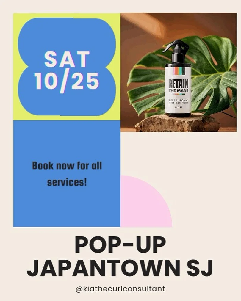 Another one ☝🏽 I can’t wait to see you in Japantown SJ at my favorite Curl Queens @kiathecurlconsultant place. Books are open for all services!