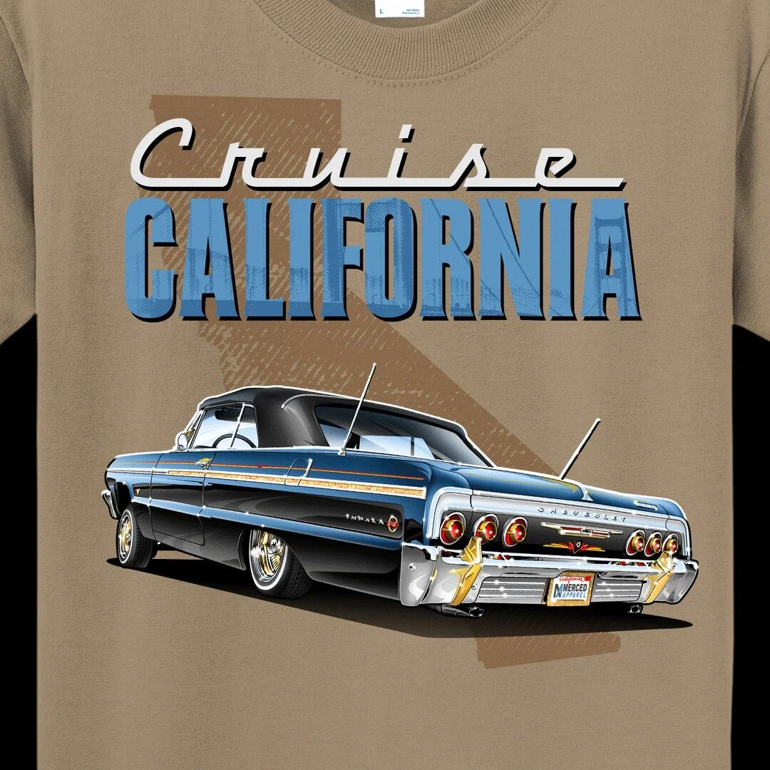 Slamming Cruise Cali Low Rider by Merced Apparel.
Looking forward to the summer nights