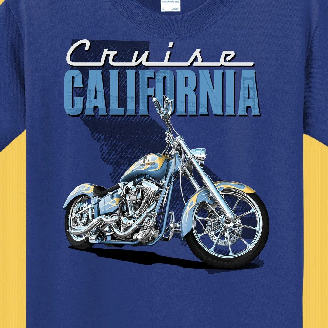 Cruise Cali Cycle Shirts by Merced Apparel.
