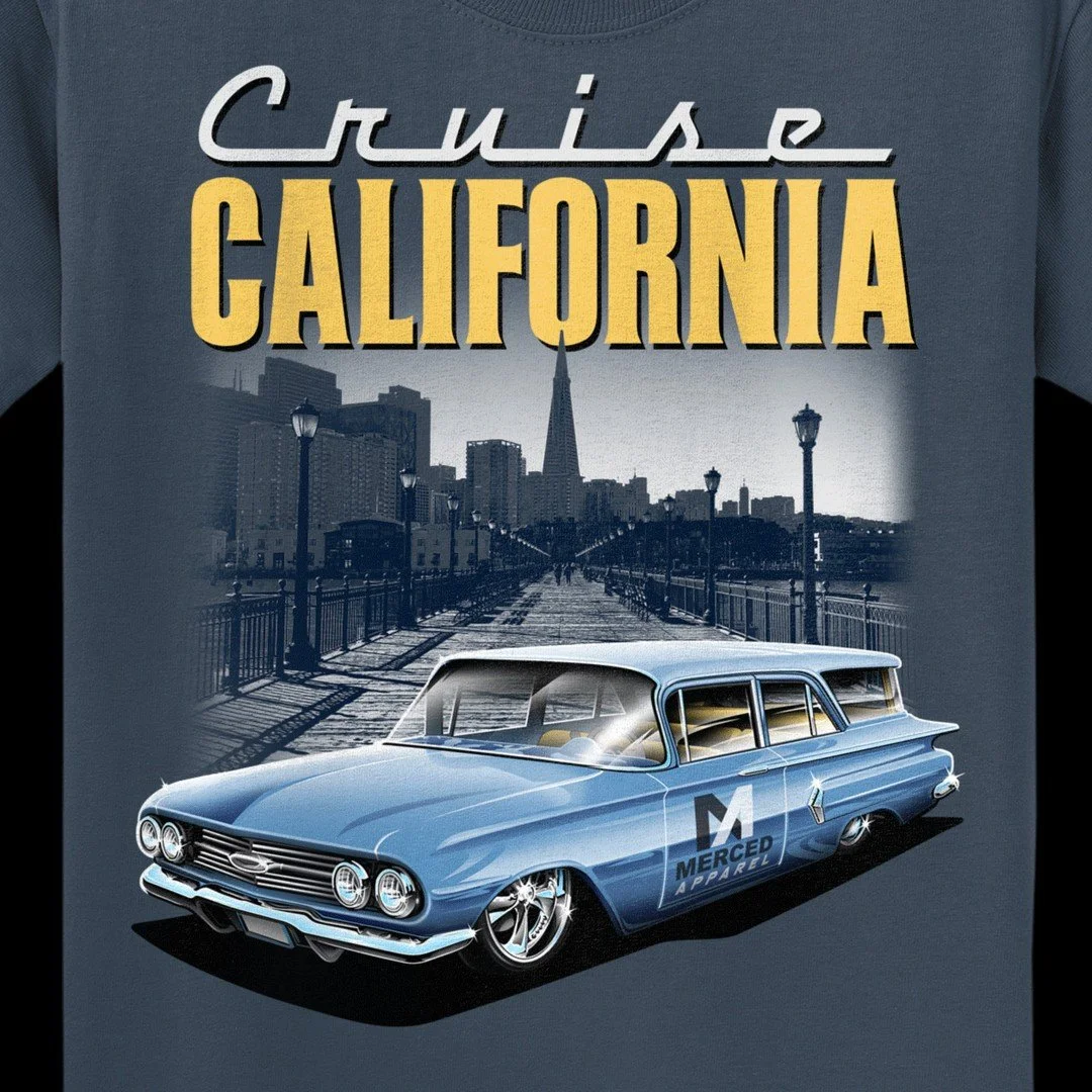 Cruise California SF Wagon by Merced Apparel. Coming soon!