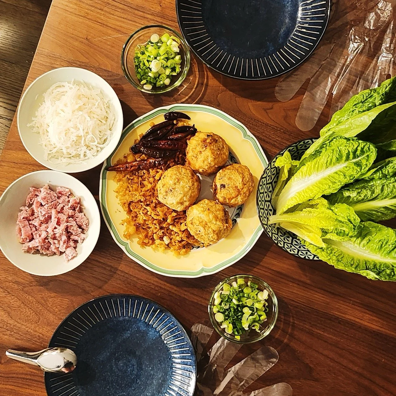 Nam Khao Tod (Lao crispy rice salad with fermented pork)