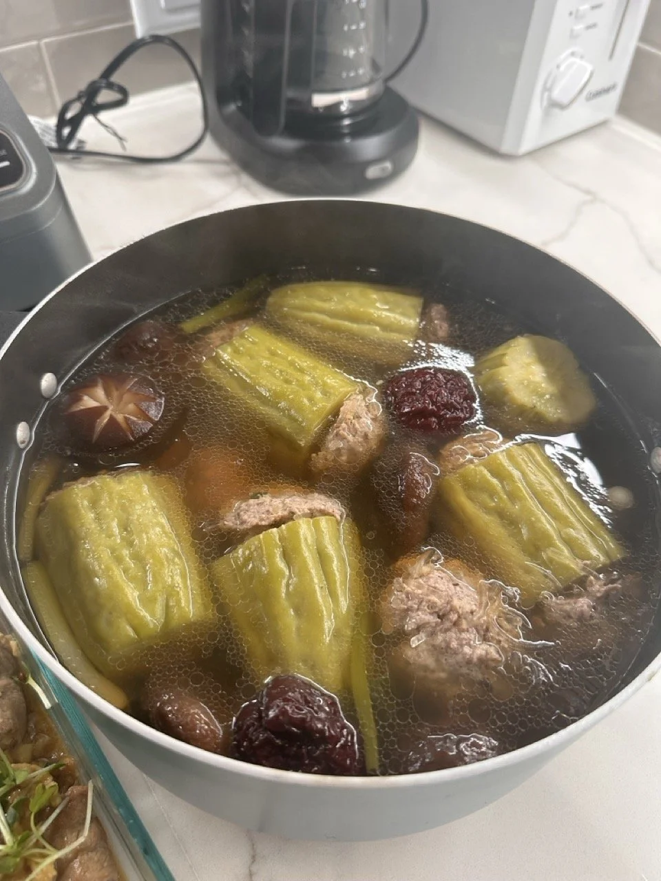 Stuffed bitter melon soup