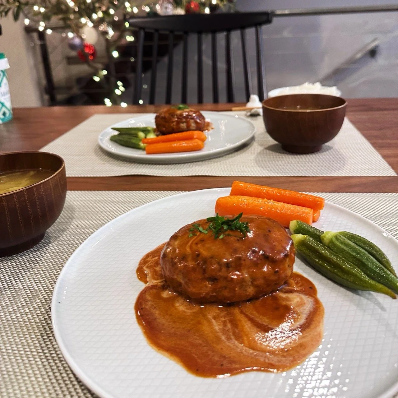 Hamburg steak in cream sauce