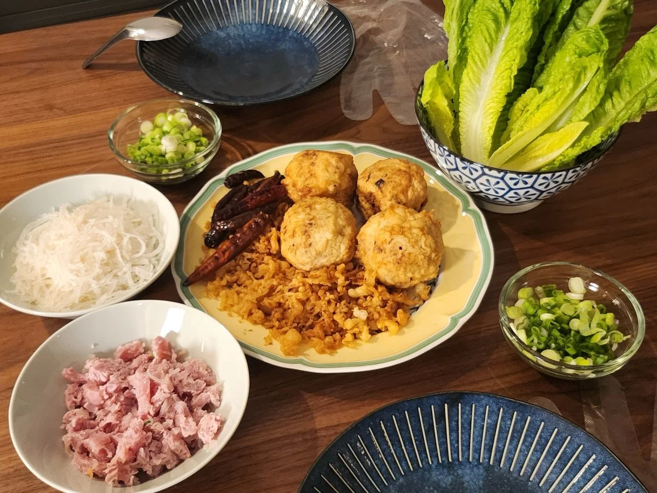 Nam Khao Tod (Lao crispy rice salad with fermented pork)