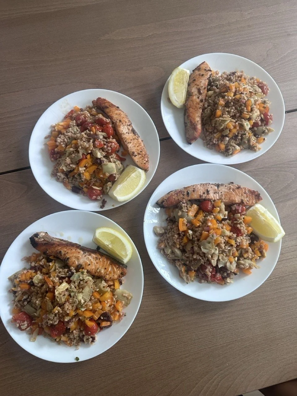 Couscous with grilled Salmon