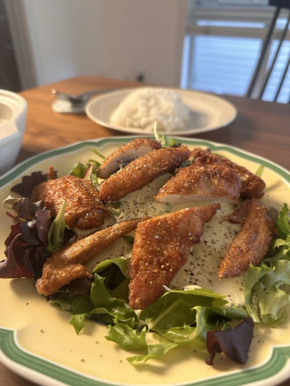 Chicken tender with lime sauce