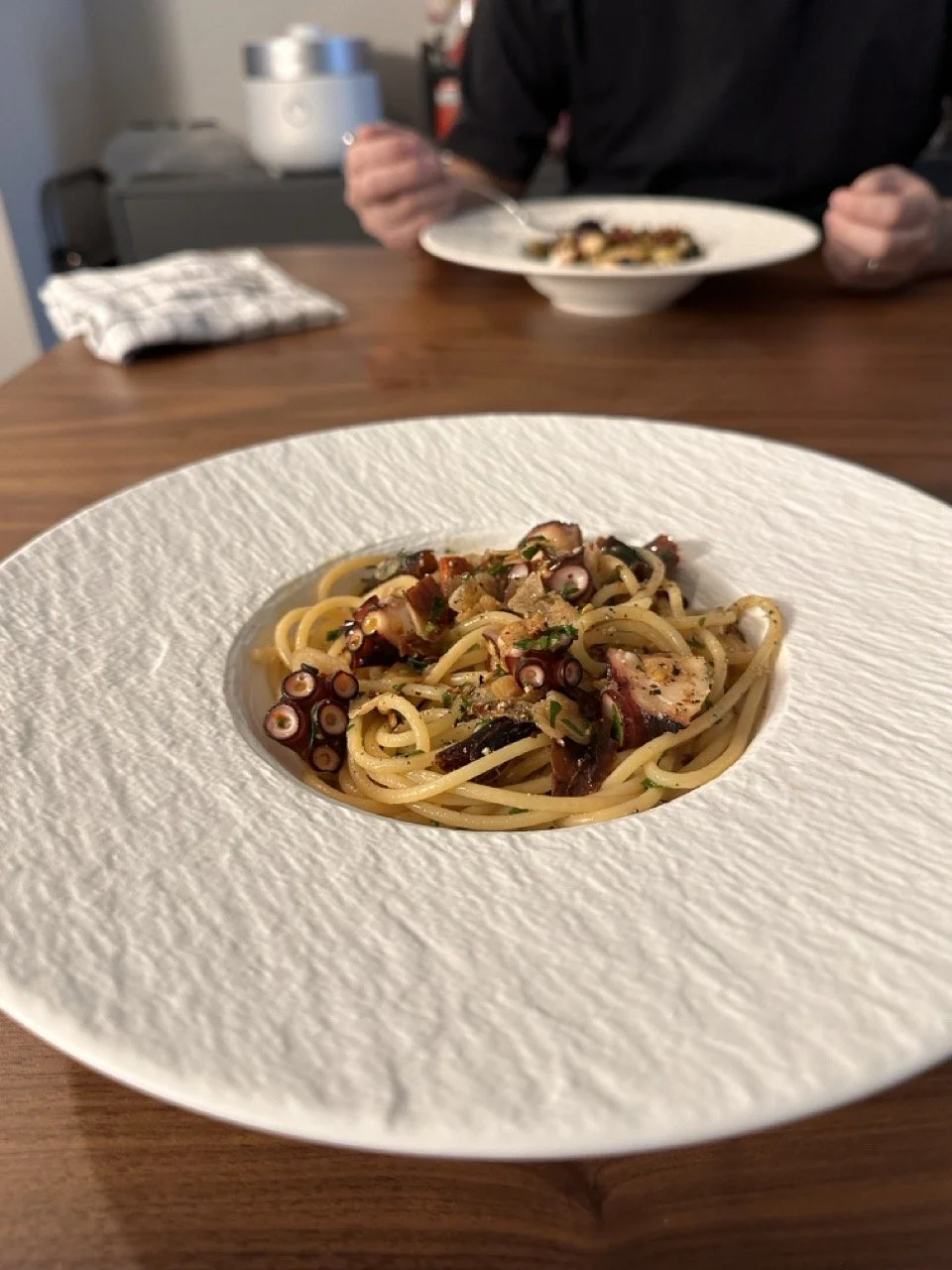 Octopus Pasta Aglio, Olio e Peperoncino