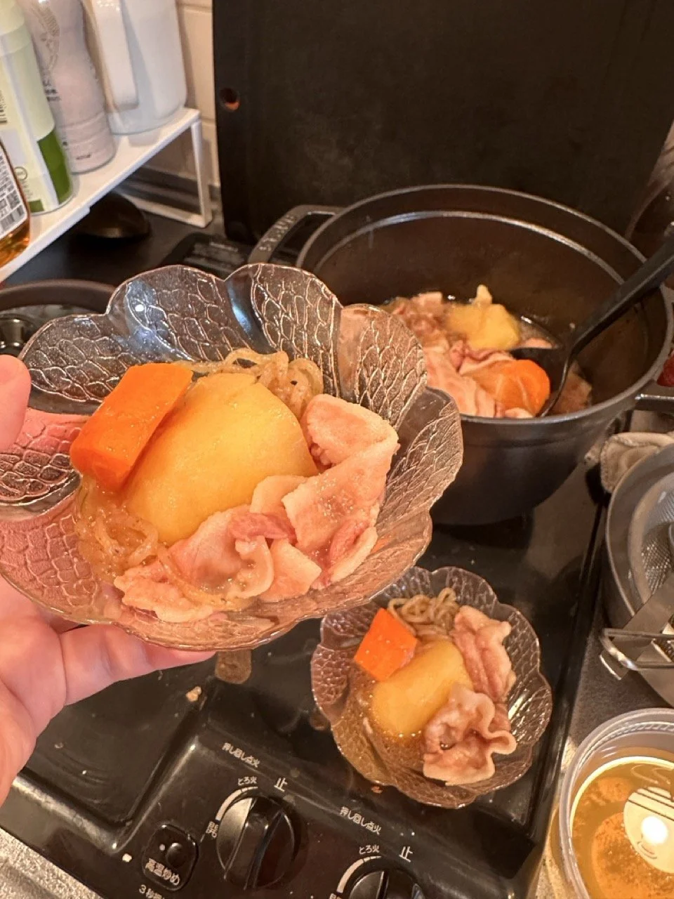 Niku-Jaka (Pork and potato braised in sweet dashi)