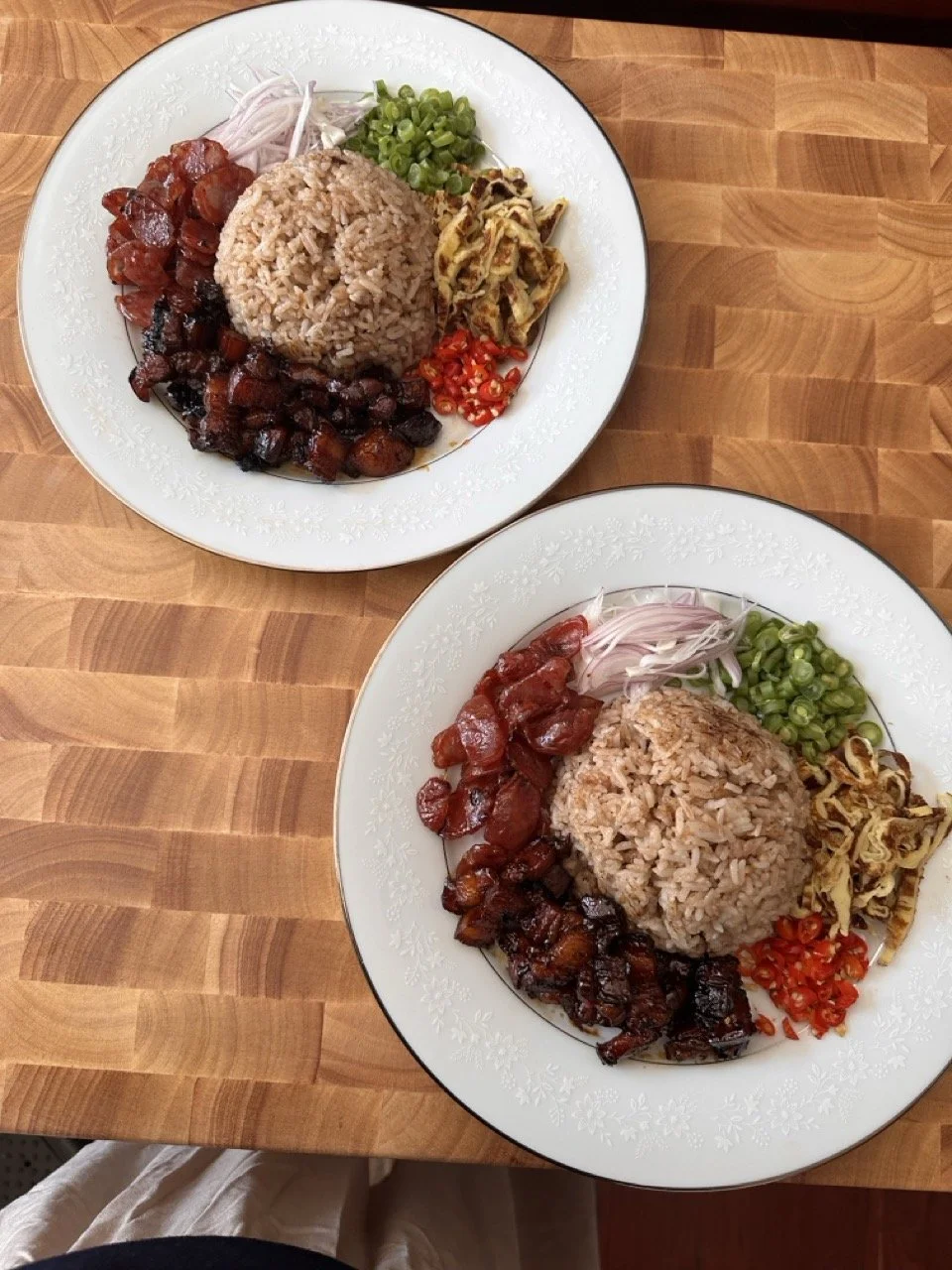 Khao Kluk Kami (Shrimp paste rice plater)