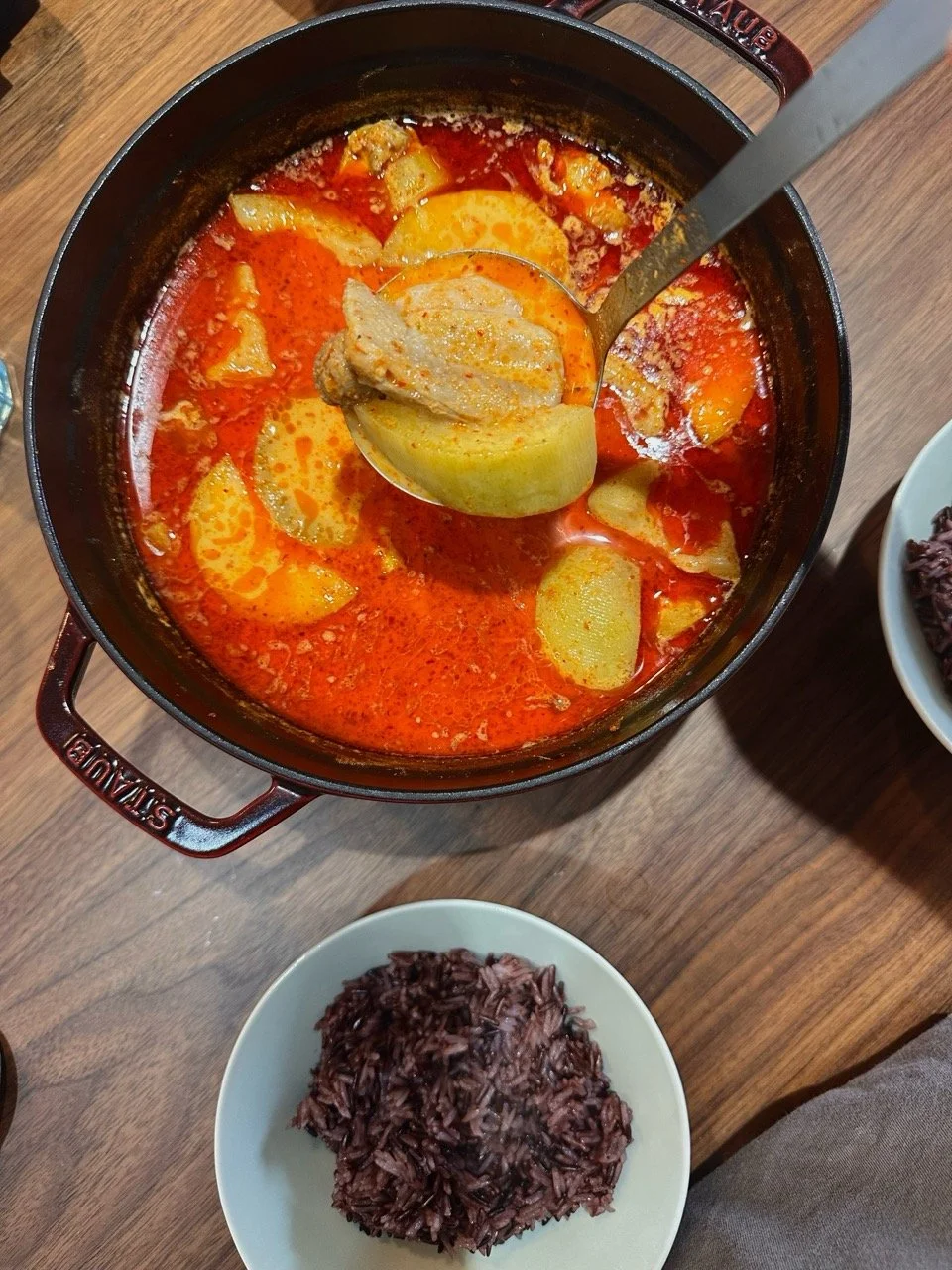 Chicken red curry with