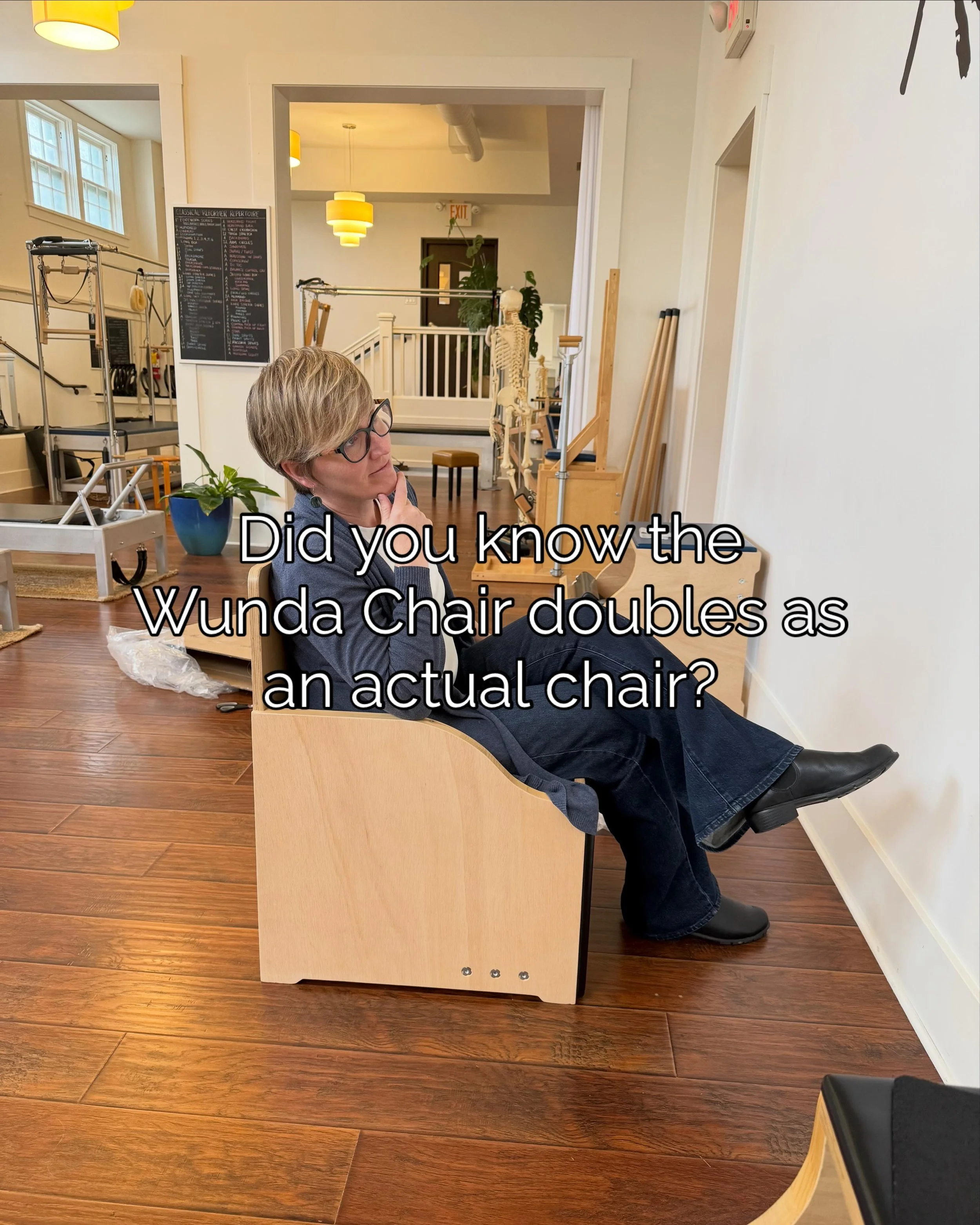 Joseph Pilates was big on functionality &mdash; and the equipment was designed to be practical, compact, and useful beyond just exercise.

The Wunda Chair was originally created to blend into the home, transforming from a piece of Pilates equipment i