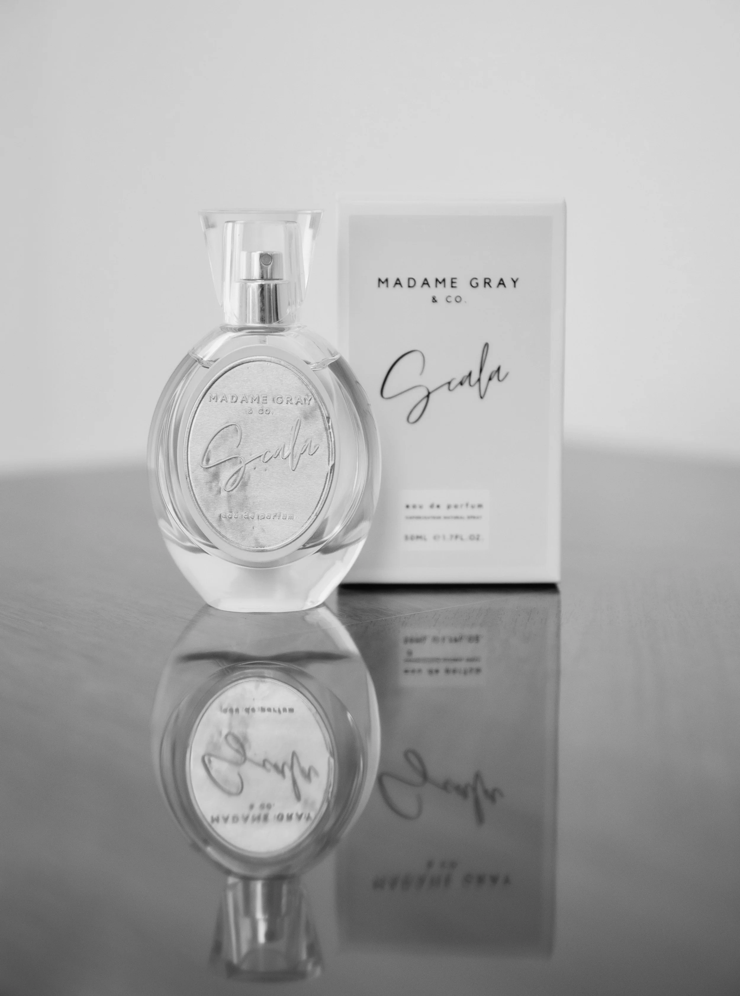 Opera singer and voice actor, Randall Gray's fragrance, Scala, from her luxury goods company, Madame Gray & Co.