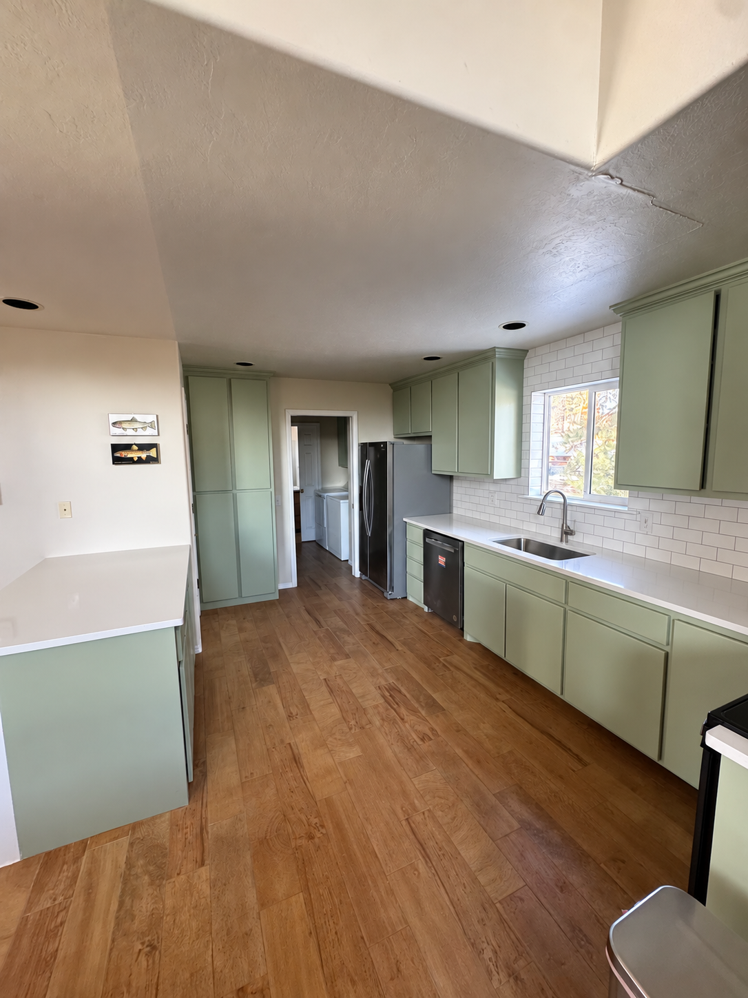 Cotton Ct kitchen countertop installation showing the peninsula and sink countertops.