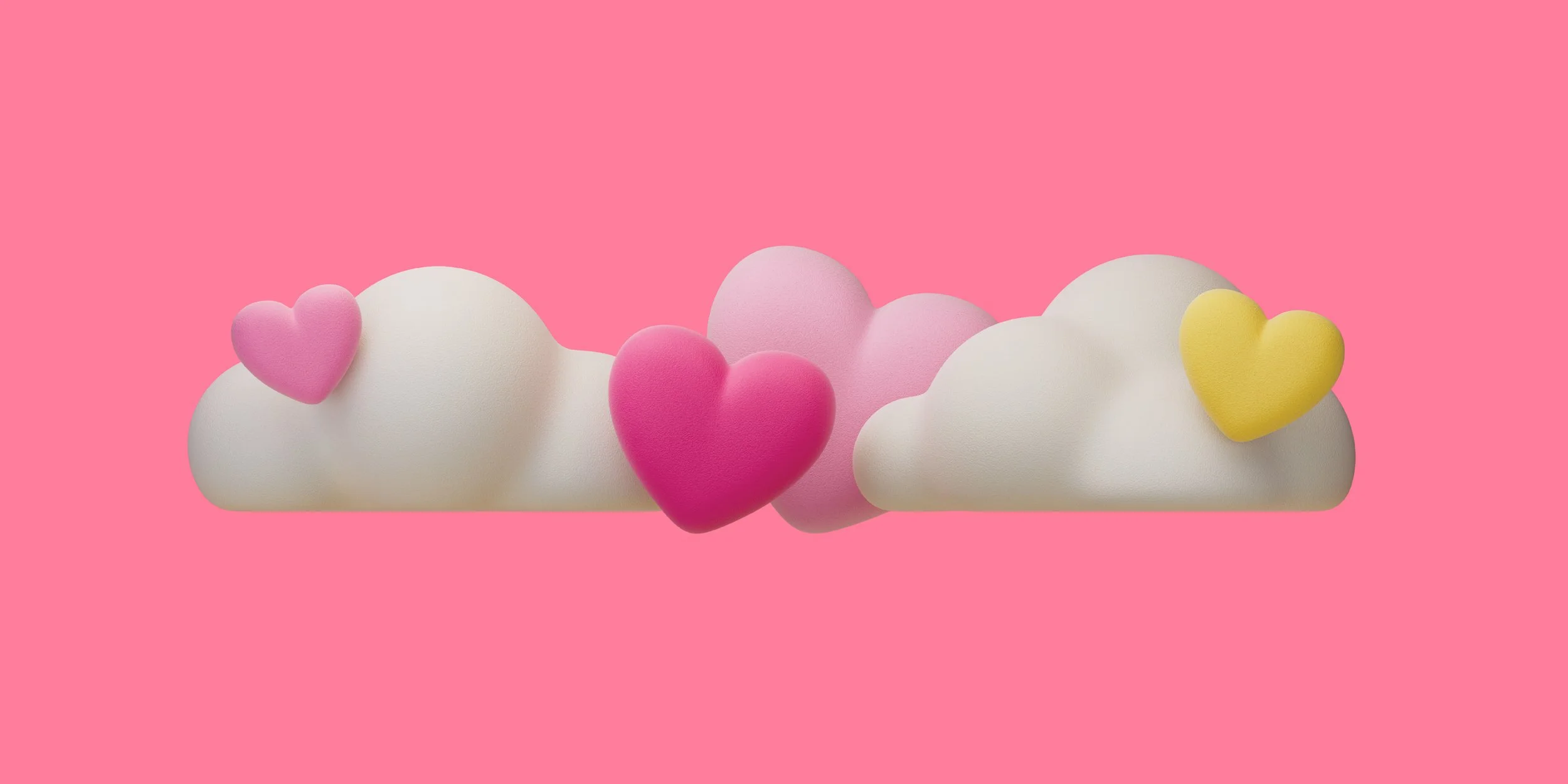 Target Signage 3D Art with Clouds and Hearts for Valentine’s Day by Noah Camp