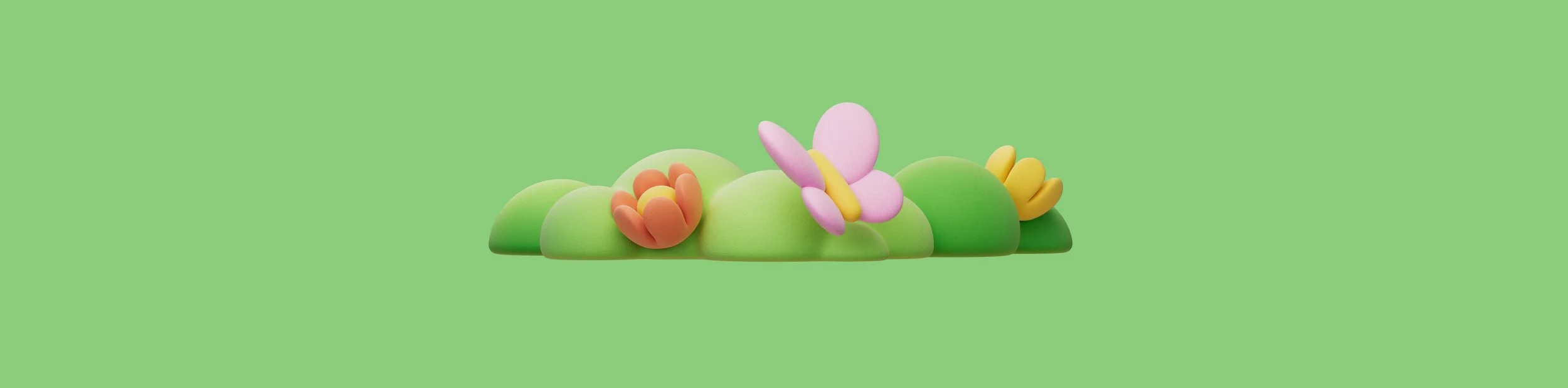 Target Signage 3D Art with Bushes, Flowers and Butterfly for Spring Day by Noah Camp