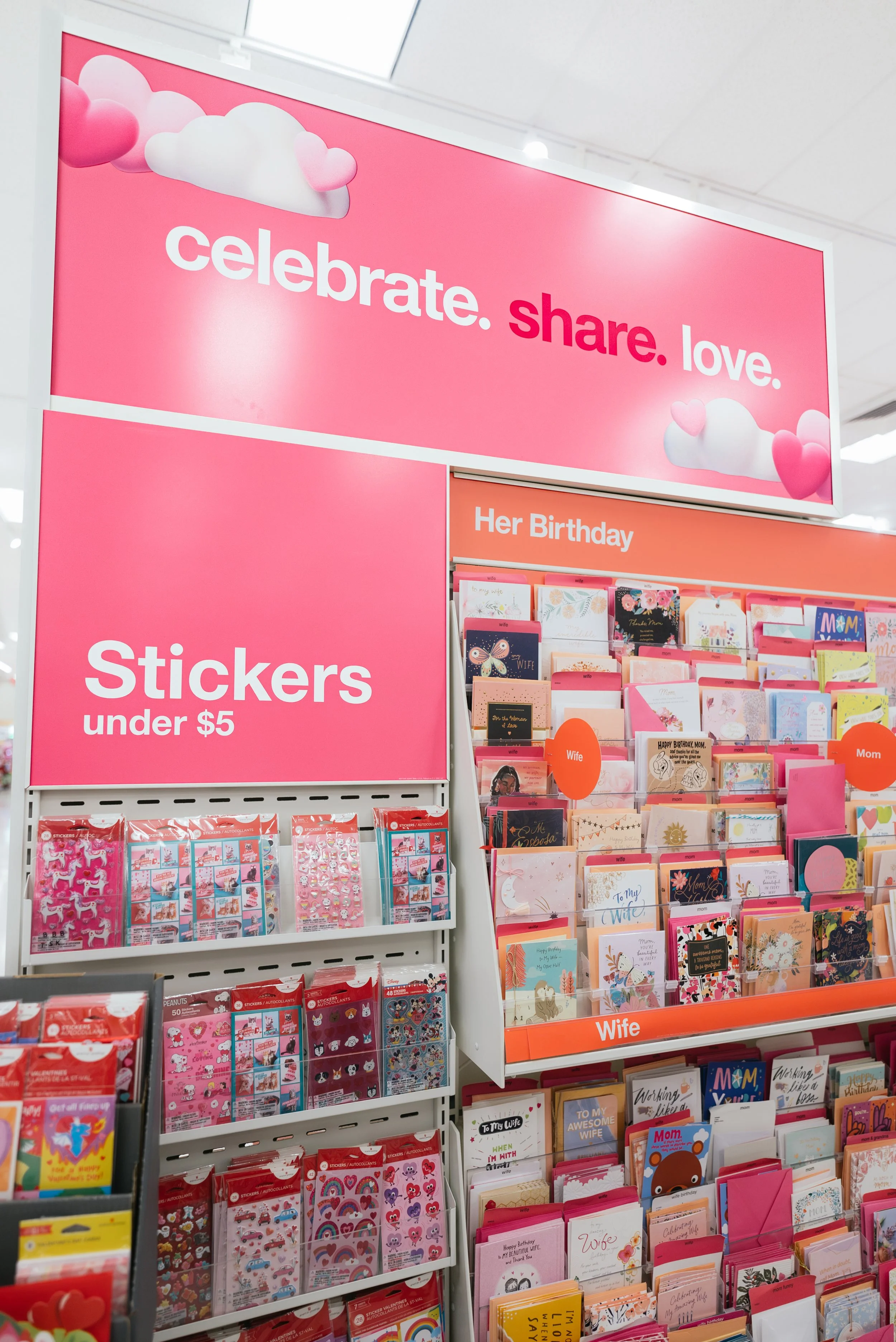 Target Signage Photo of Target Store with Clouds and Hearts for Valentine’s Day by Noah Camp