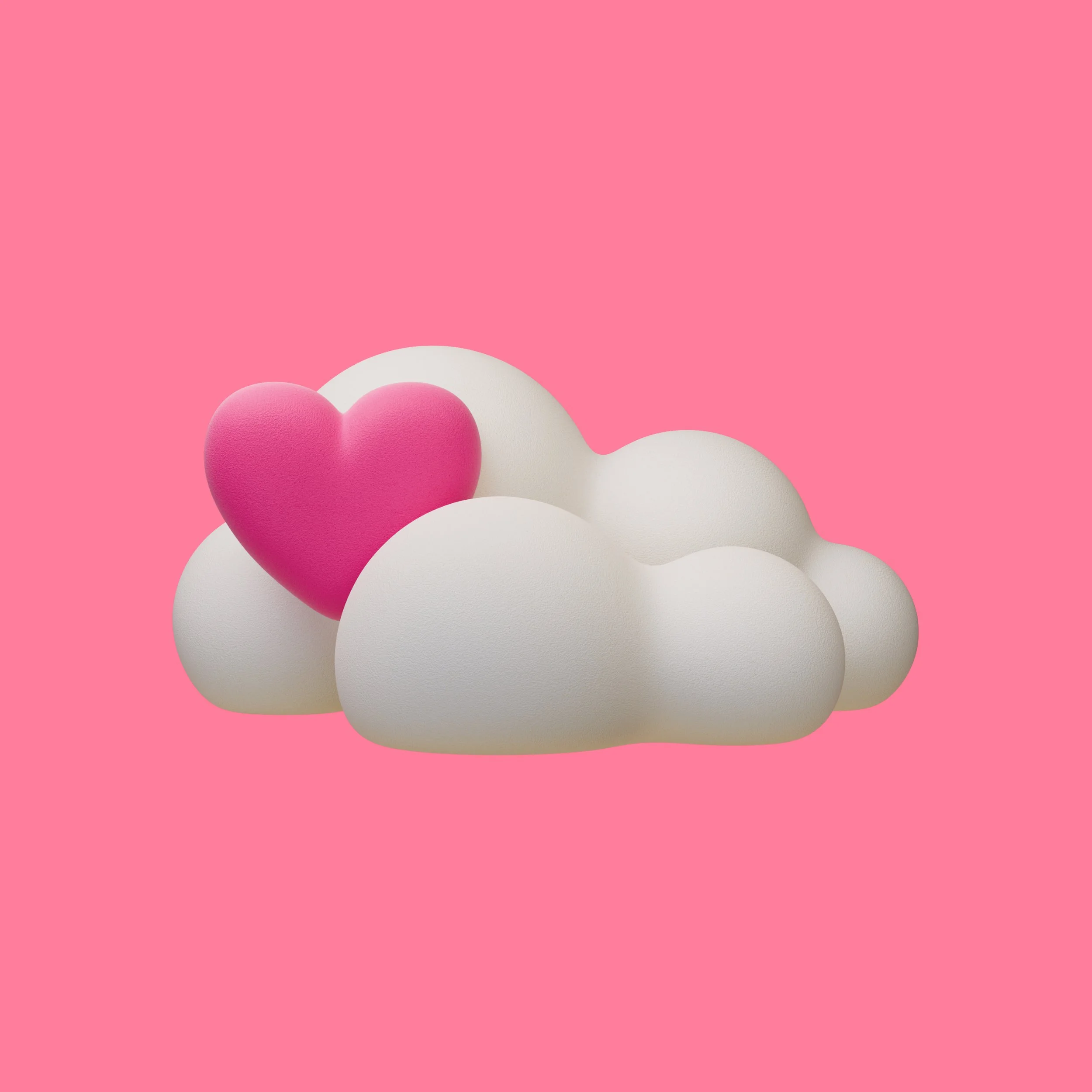 Target Signage 3D Art with Clouds and Hearts for Valentine’s Day by Noah Camp