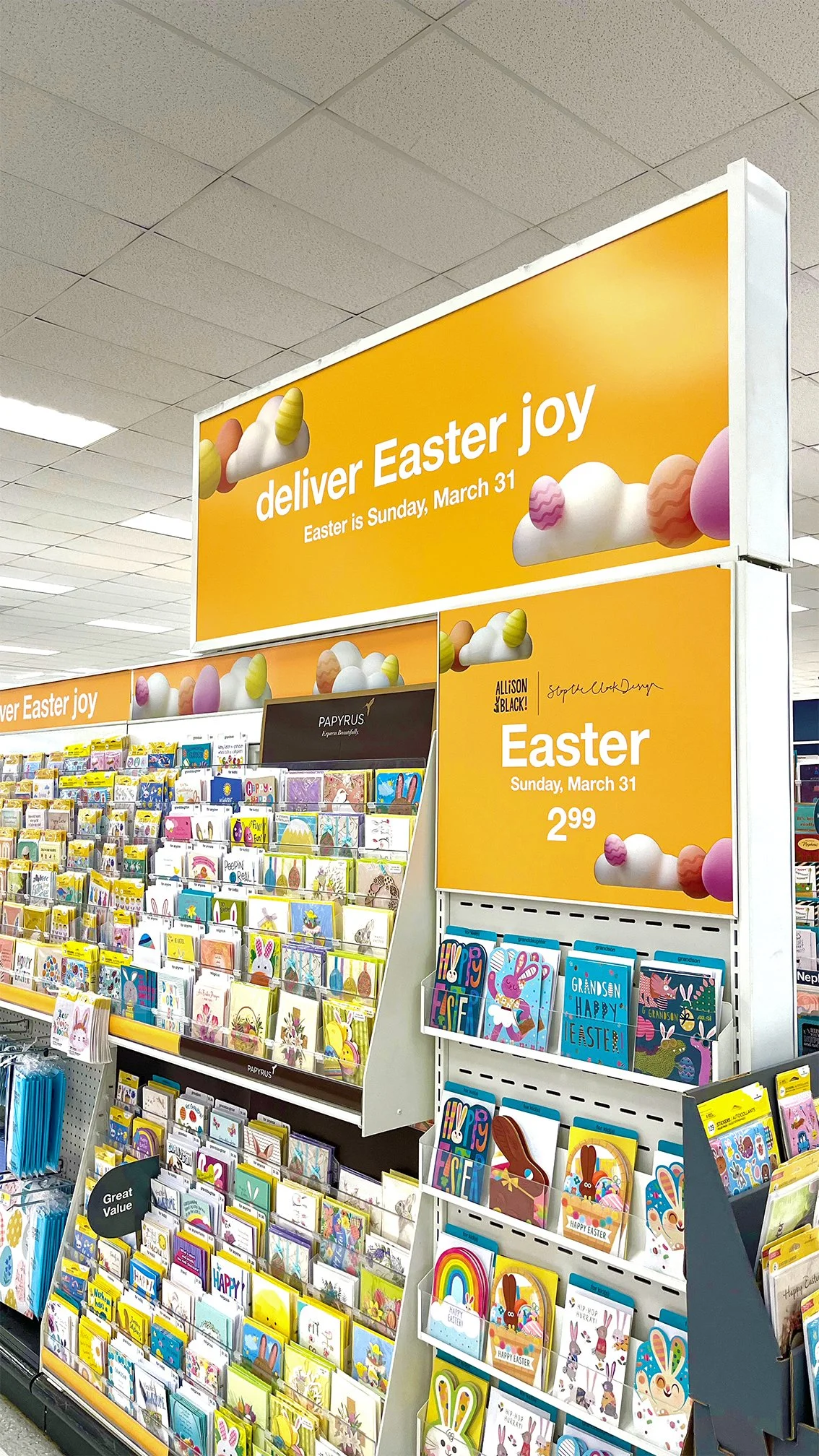 Target Signage Photo of Target Store with Clouds and Easter Eggs by Noah Camp