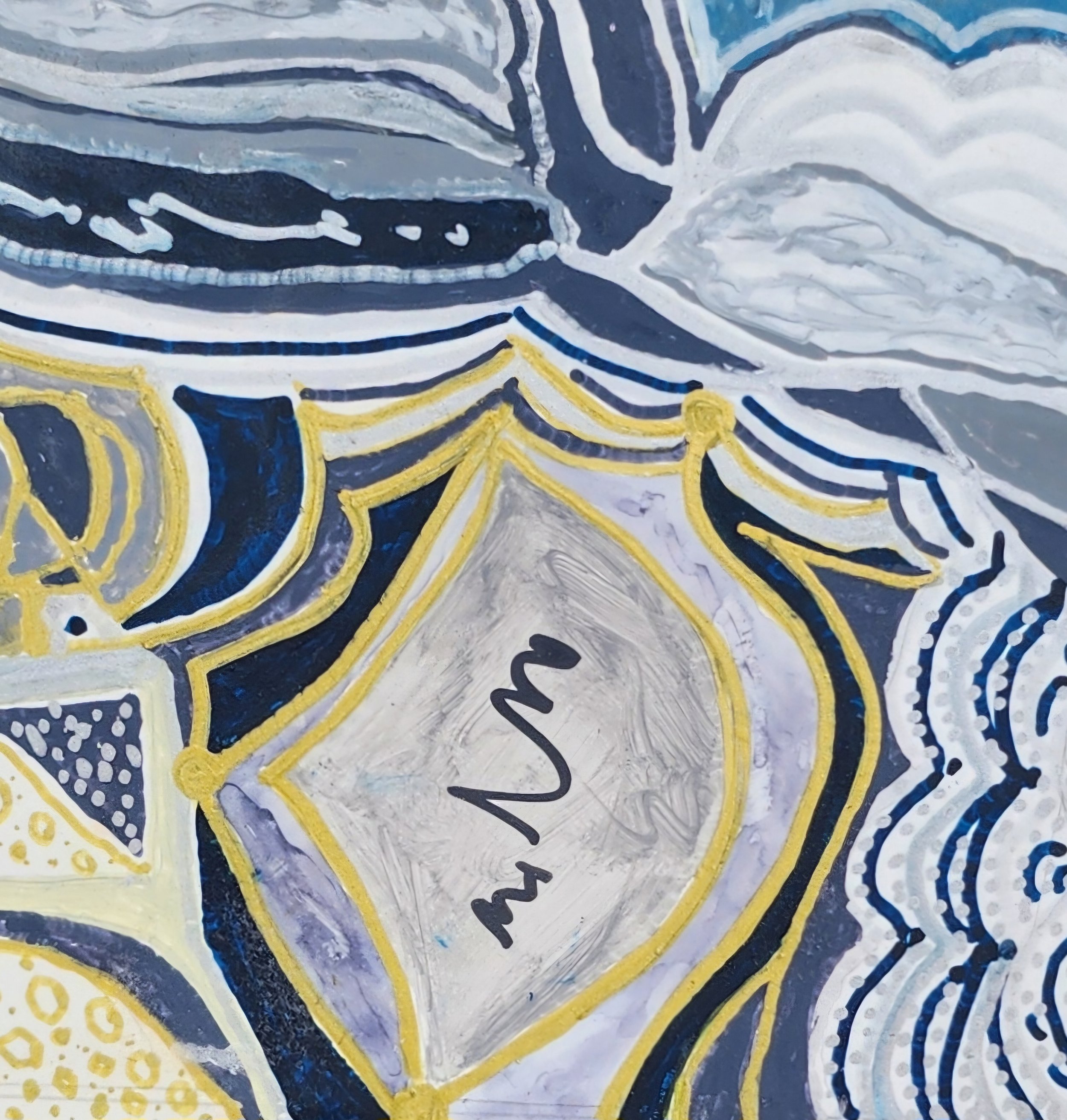 Blue and White and Gold