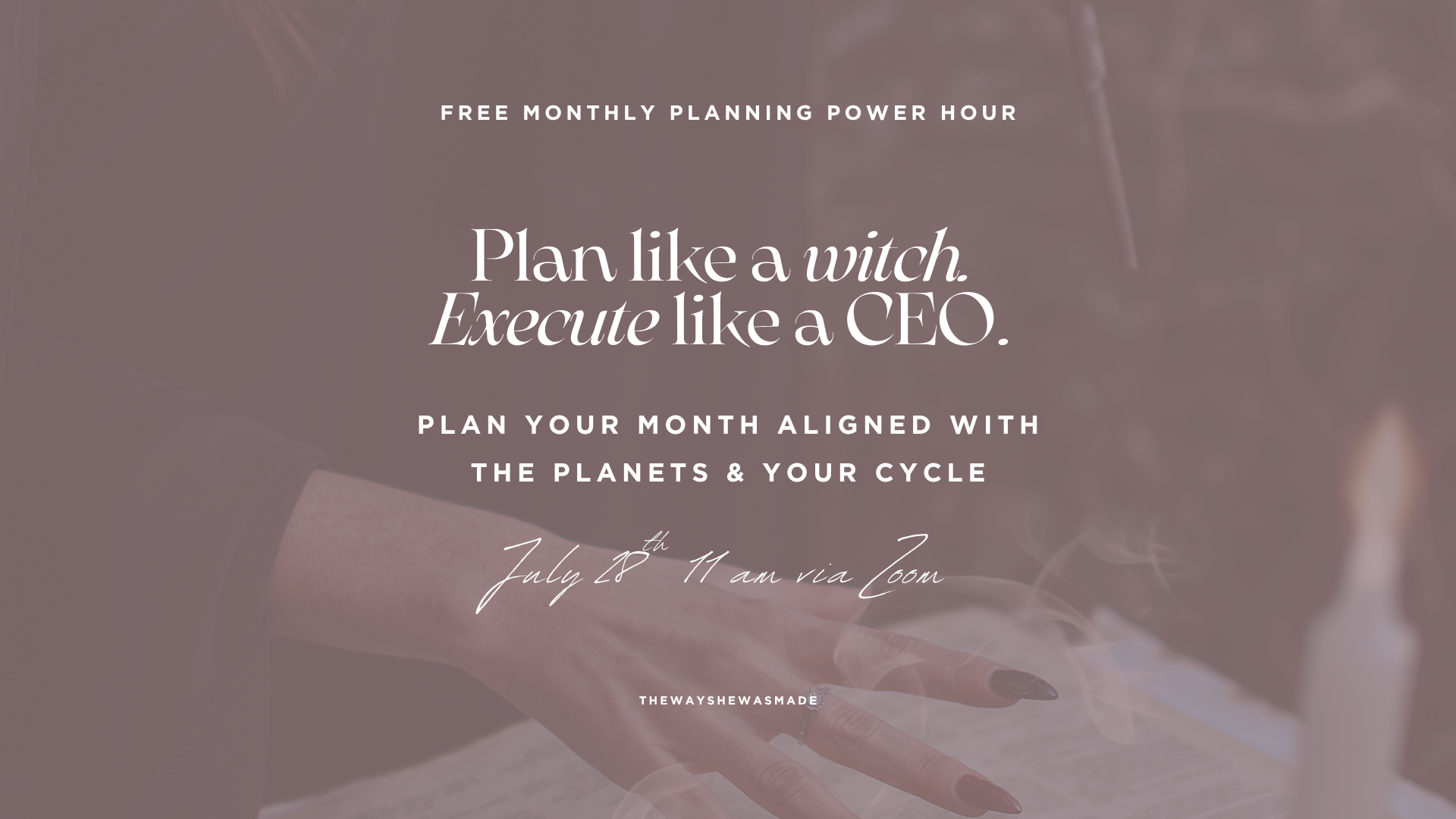 Plan like a witch. Execute like a ceo. | Aligned Monthly Planning Power Hour