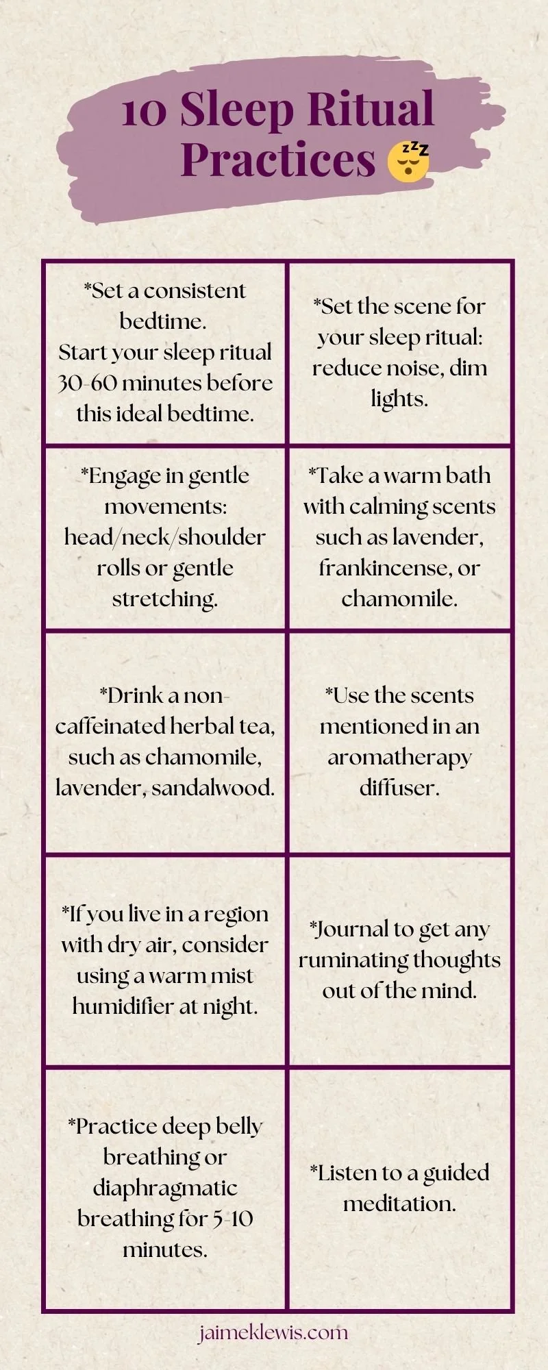 creating a sleep ritual for restful sleep — Jaime K Lewis, LLC