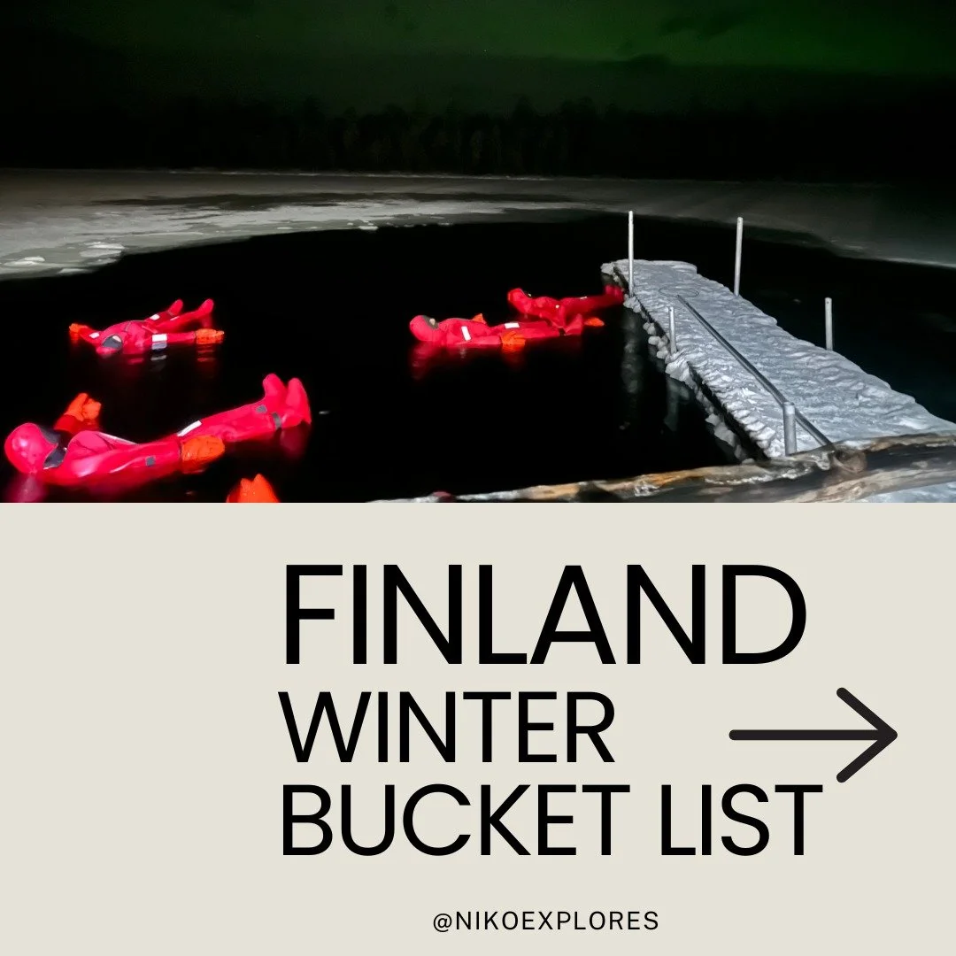 Finland is the ultimate winter break getaway. 

🎄 The adults came for the Christmas markets and northern lights, and we were able to enjoy reindeer rides and a visit to Santa Claus Village for our daughter. 

💬 Comment "Finland" for our i