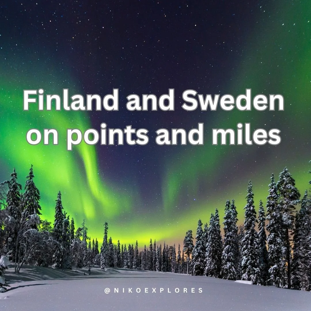How we saved $ using miles and points to travel during winter break to Finland and Sweden. Without credit card points, we could never have taken this trip. 

We booked all one way flights so we could use different airlines. 7 flights in total, and we