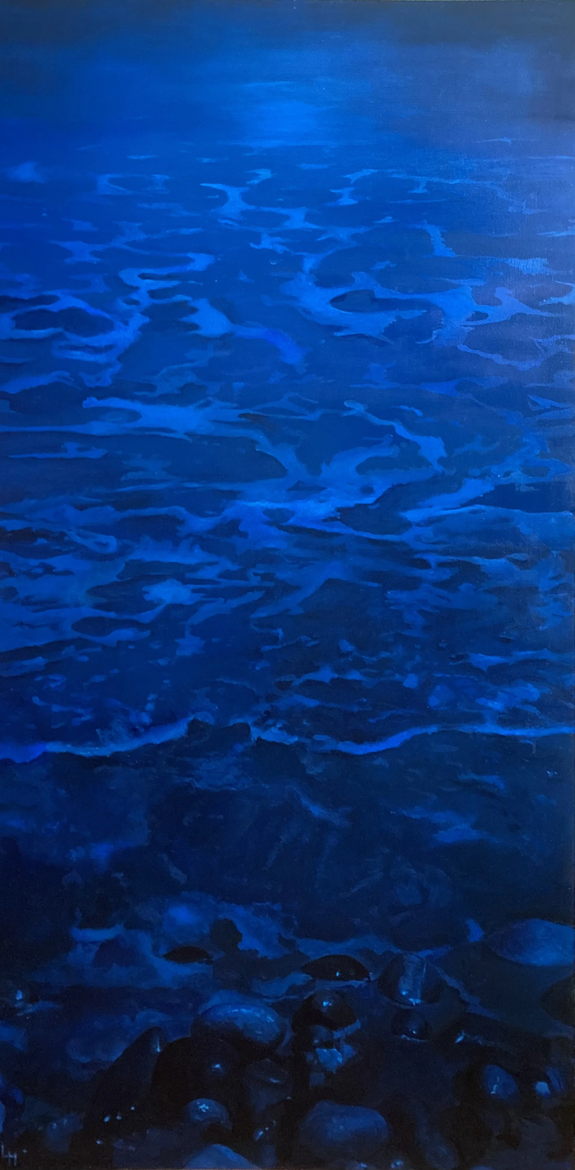 "Tide" 2023, oil on panel, 24 x 48 in.