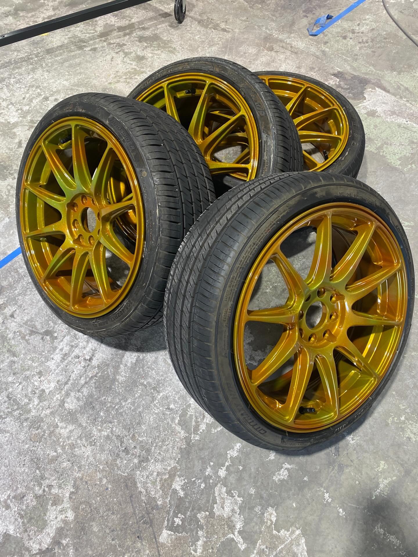 Another crazy color but this is one is for a del sol!
#honda #powdercoat #car #race #delsol