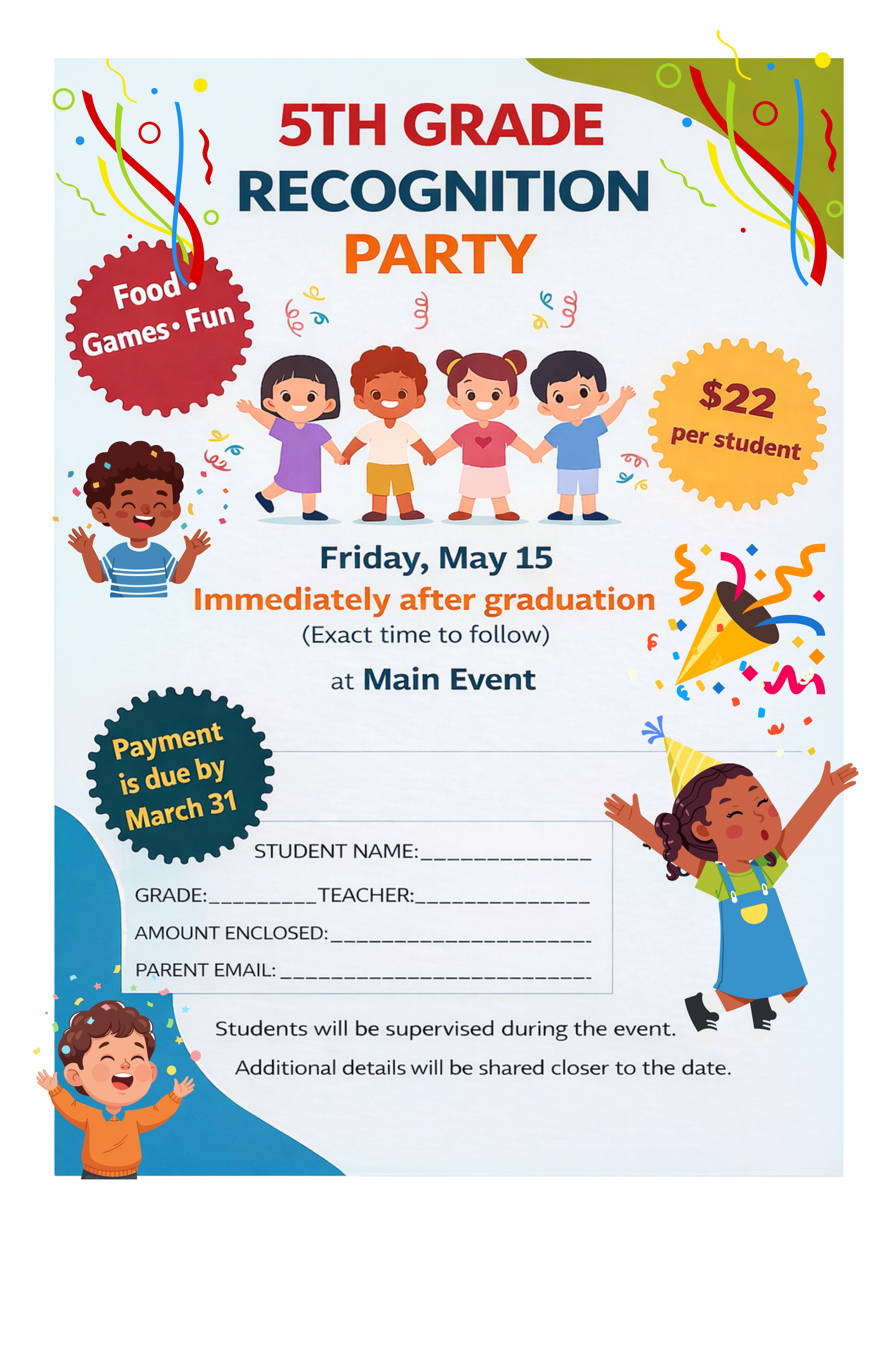 5th Grade Graduation & Recognition Celebration!