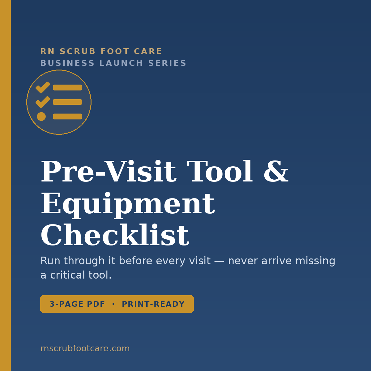 Pre-Visit Tool & Equipment Checklist