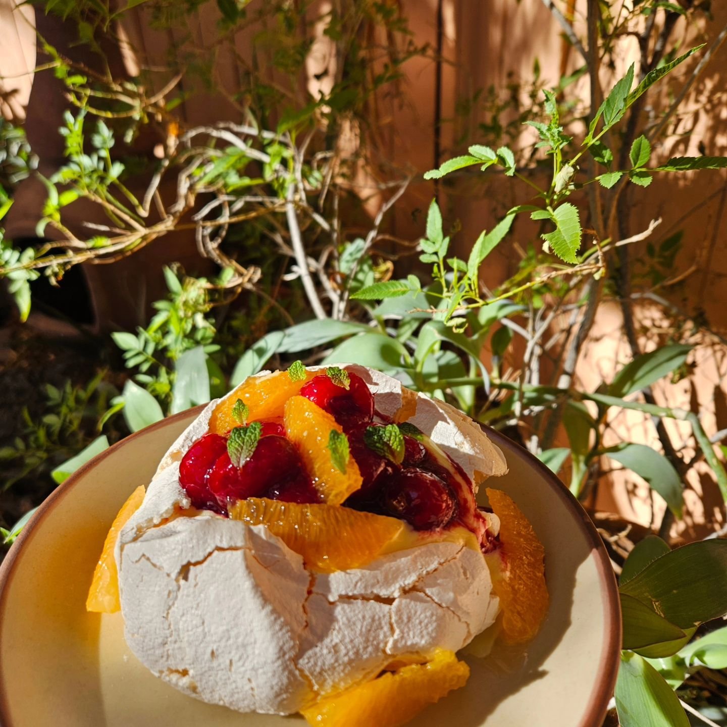 🍊 It's Pavlova time! 🍊

Chef @kodakrauseguitar knows how to treat your sweet taste buds with his special pavlova recipe.
 
✨️ Light and delicate Meringue  topped with a citrus creme anglaise, fresh raspberries, and mint! ✨️