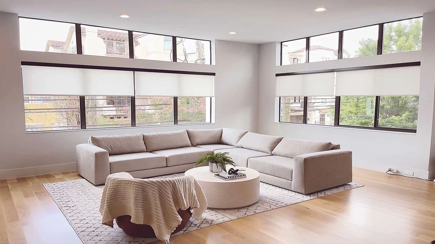 View of Premium Roller Shades in Houston & The Woodlands - Motorization ...